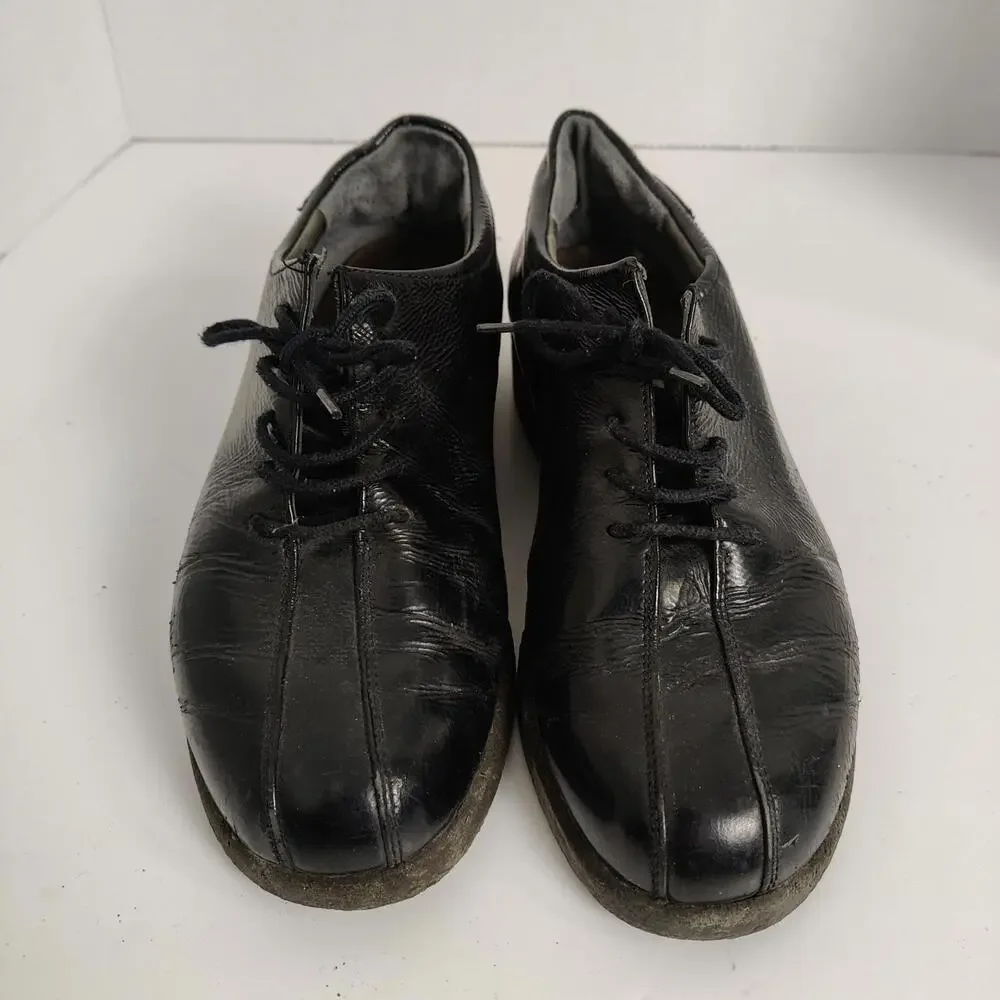 Mephisto Black Patent Leather Shoes Size US 7 Vintage Orthopedic - Picture 3 of 9